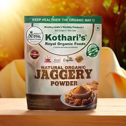 Kothari's Royal Organic Jaggery Powder 390 GM Sugarcane Jaggery Powder/Natural Organic Gud Powder/Gur/Gud/