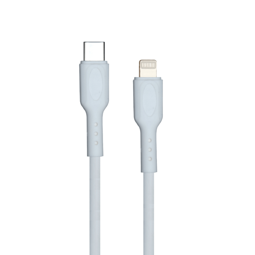 Champion Type-C to iPhone PD 27W Data Sync & Charging Cable PVC for all Apple & Lightning Port Devices (White)