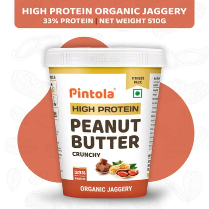 Pintola High Protein Organic Jaggery Peanut Butter (Crunchy)