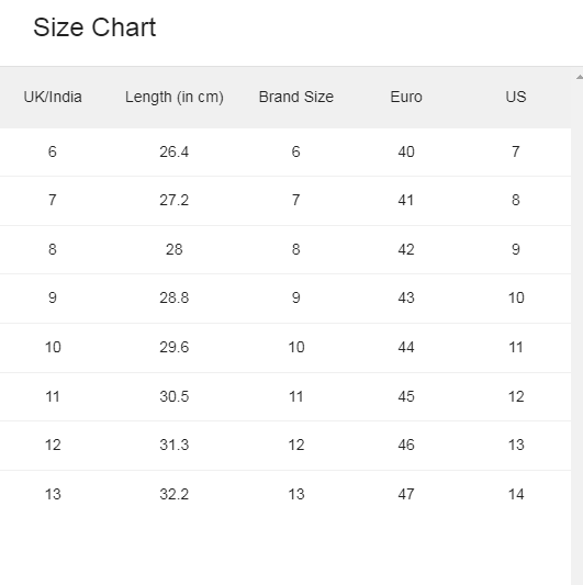 Size Guide