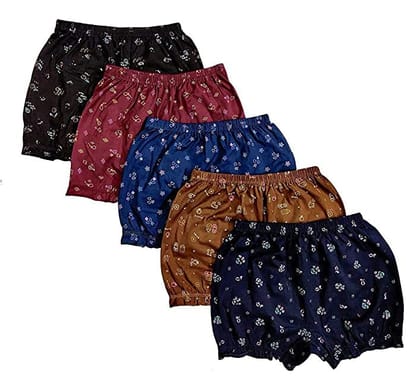 Combo of 5 - Women Global Superior Printed Bloomer Panties - Multi-color.