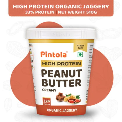 Pintola High Protein Organic Jaggery Peanut Butter (Creamy)