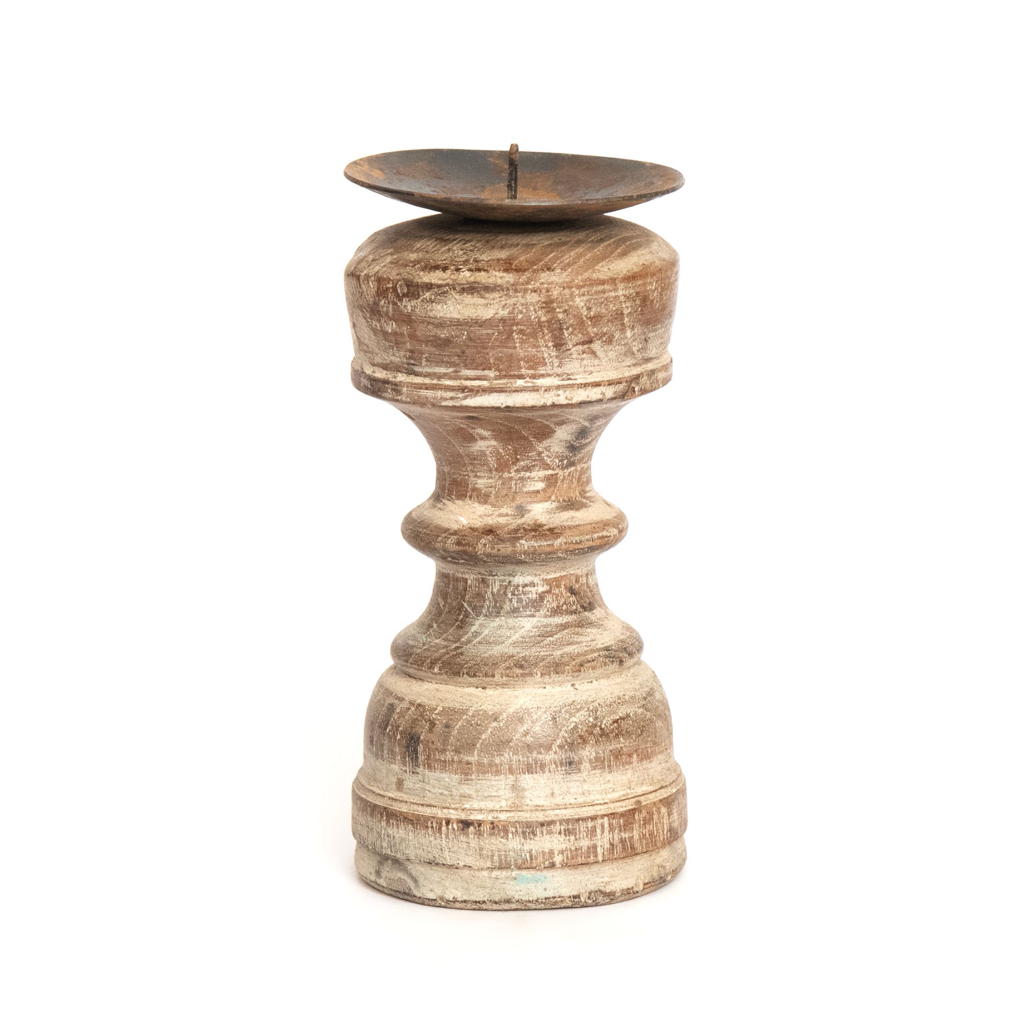 Antique Wooden Seeder Candle Stand