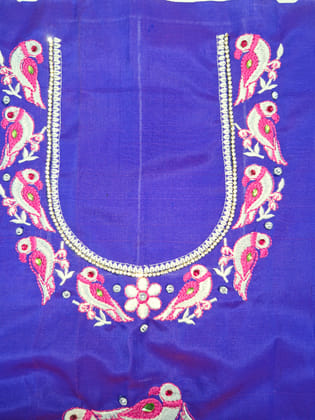  Zardozi Hand Embroidered Blouse Design With Stone Work