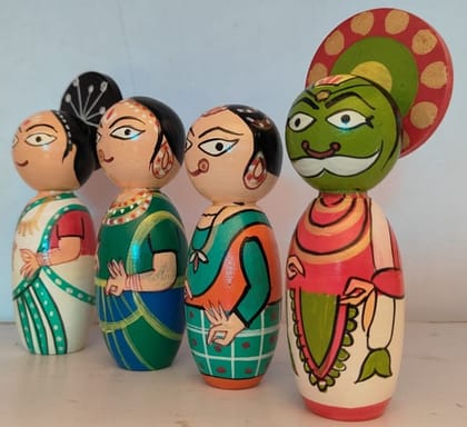 Dancing wooden dolls Kerala Traditional