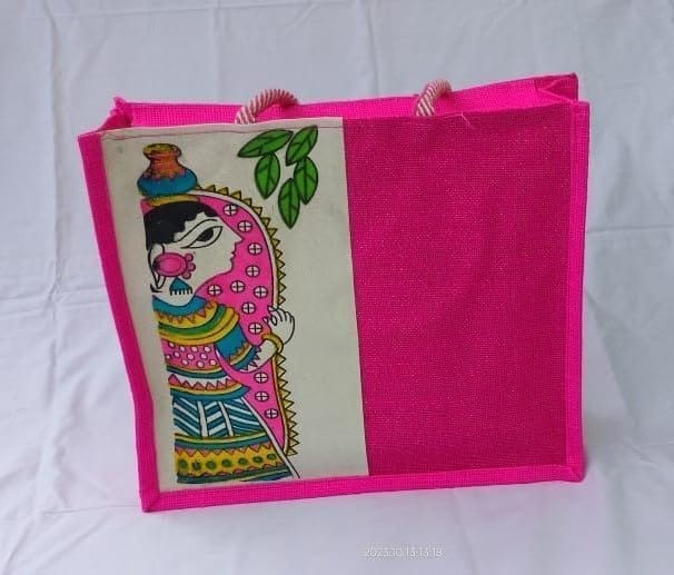 Jute Bag Pink Color