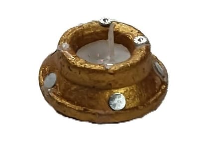 Miniature Clay Diya Tealight Candle Holder (Pack of 12)