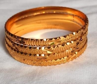 GOLD PLATED BANGLE -SET 4