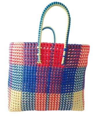 Handwoven PP Plastic Market Basket