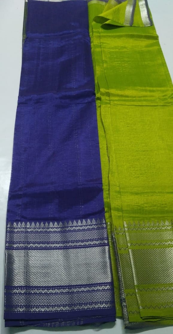  A Pair of Traditional Indian Silk Sarees with Blouse Pieces