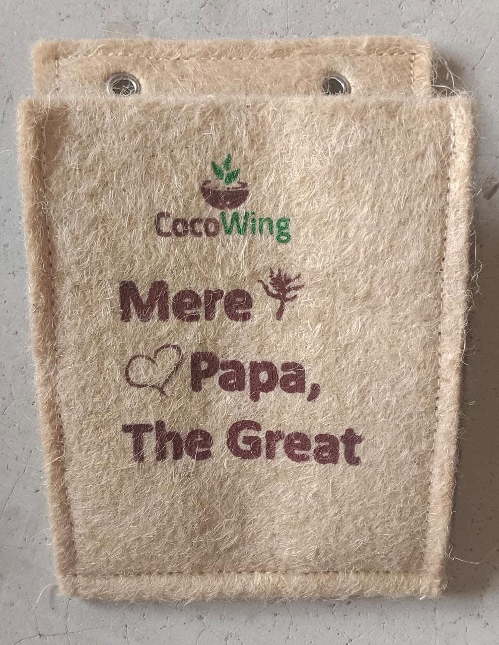 Wall Mounted Jute Grow Bag | Ecofriendly 'Mere Papa The Great' by CocoWing