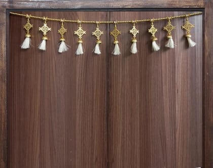 GardenBliss Good Luck Swastika Hanging Toran for Main Door Latest | Traditional Hanging Multicolor Diwali Decoration Bandarwal (Size - 3 Ft Toran, 36" Inch.) (GT53)