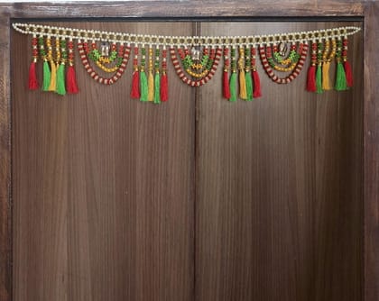 GardenBliss Multicolor Moti Toran for Main Door Latest | Traditional Hanging Multicolor Diwali Decoration Bandarwal (Size - 3 Ft Toran, 36" Inch.) (GT10)