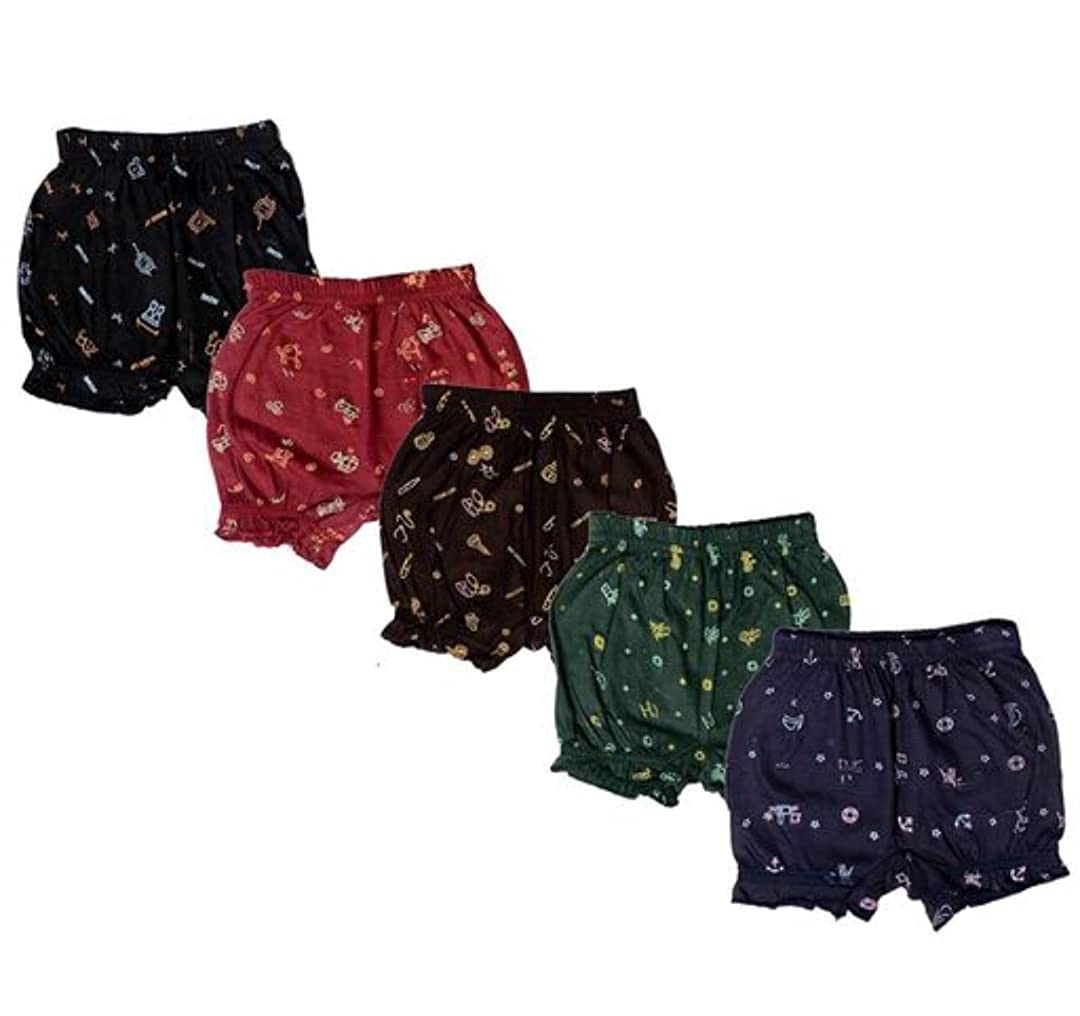 Combo of 5 - Women Global Premium Printed Bloomer Panties - Multi-colour.