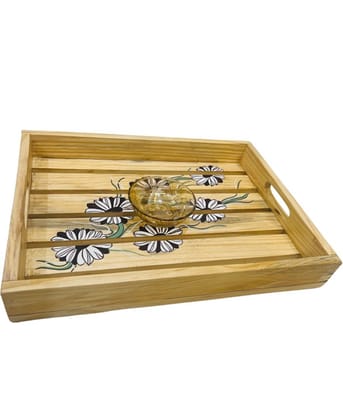 Wooden serving tray/ Pine Wood Handpainted Trays for Your Kitchen and Dinning Decor