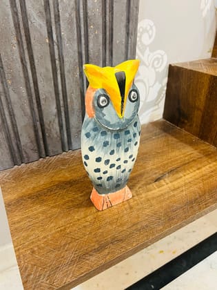 Decorative Wooden Owl | Height 25 cm Wood