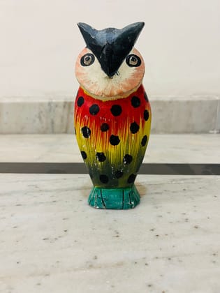 Decorative Wooden Owl | Height 19 cm Wood.