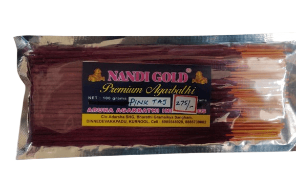 Nandi Gold Premium Agarbathi Sticks | Flavour- Pink Taj |100 grams Pack