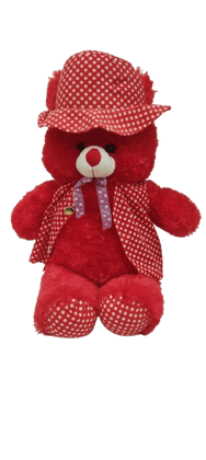  Red polka dot teddy bear