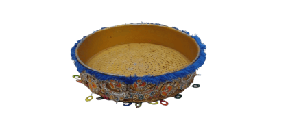  Golden and Blue Decorative Pooja Thali