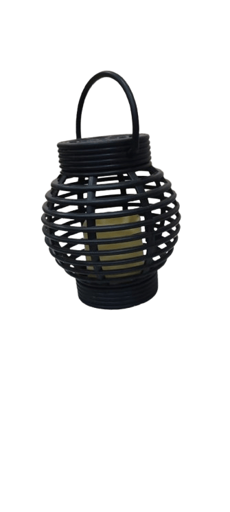 Black Wicker Lantern