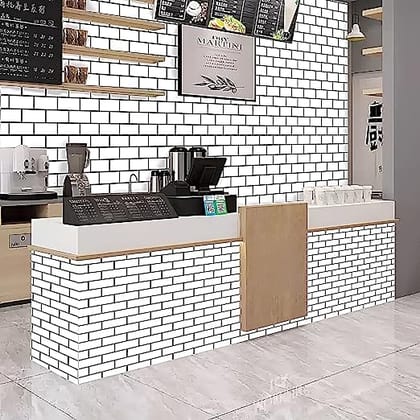 Indian Royals Brick Design Peel and Stick Self Adhesive Wallpaper for Home Décor(500 x 45 CM)