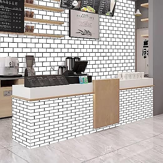 Indian Royals Brick Design Peel and Stick Self Adhesive Wallpaper for Home Décor(500 x 45 CM)