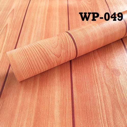 Wollzo Wooden Look Self Adhesive Wallpaper(Multicolour, 45 x 500 cm)