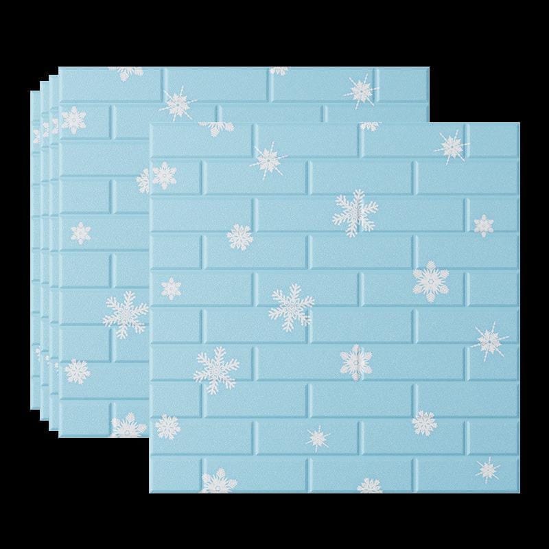 Jaychan doodad Architecture Blue Bricks Foam Wallpanel 70cm*70cm