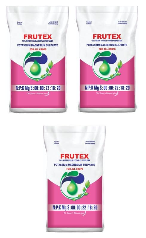 FRUTEX 100% Water Soluble Complex Fertilizer Potassium Magnesium Sulphate for All Crops