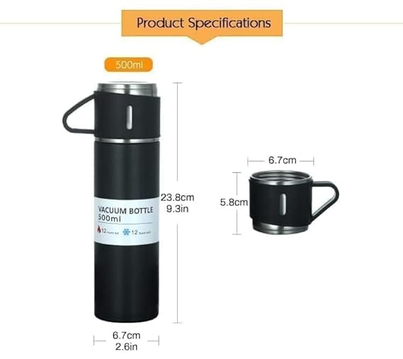 Stainless Steel Vacuum Insulated flask with cups/Vaccum Flask Set