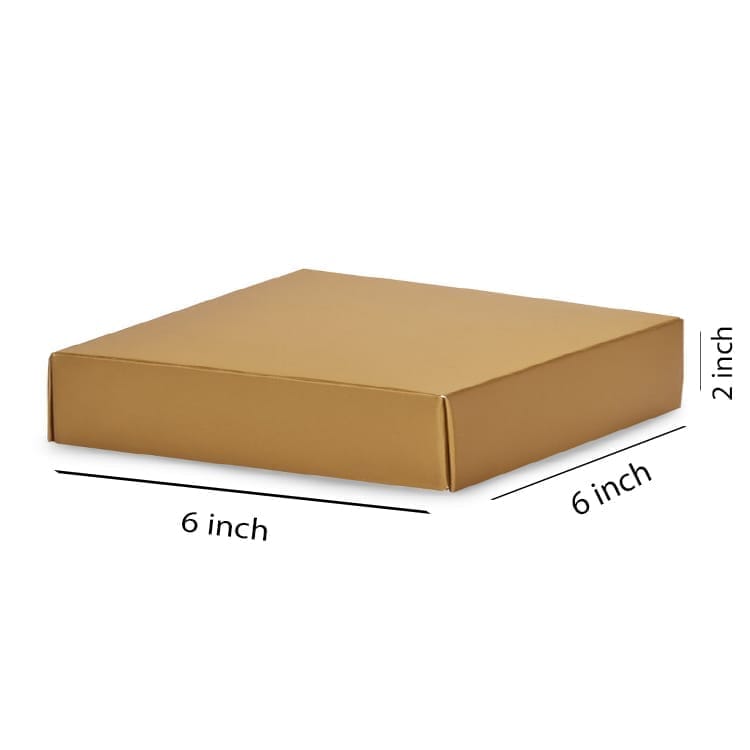 Brown, 03ply, Flat, Corrugated, Multipurpose, Boxes, 6in x 6in x 2in, Pack of 100