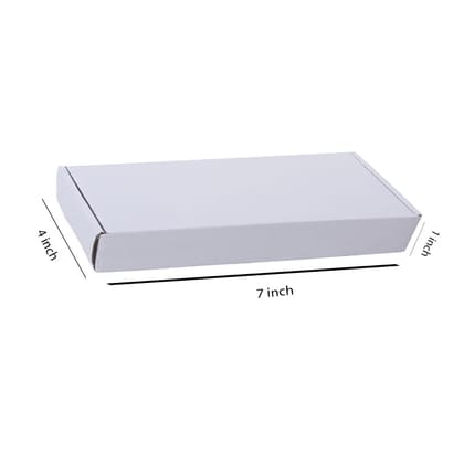 White, 03ply, Flat, Corrugated, Multipurpose, Boxes, 7in x 4in x 1in, Pack of 100