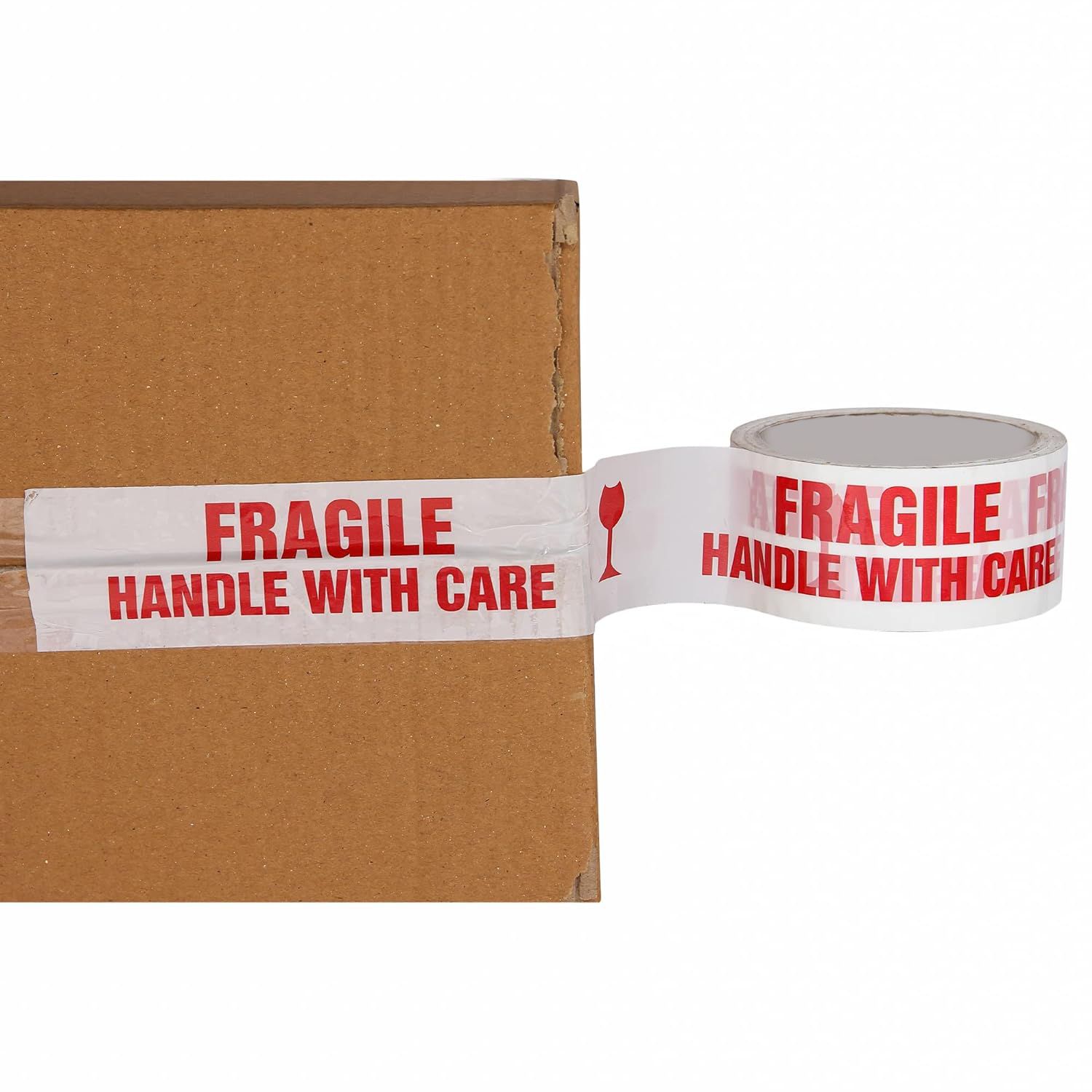 Transparent, 42microns, Fragile Handle with Care, Self adhesive, Tapes, 48mm x 65m, Pack of 12