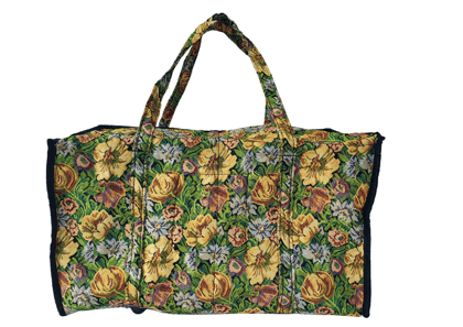 Floral Luggage Bag - Medium Size (12" X 21")