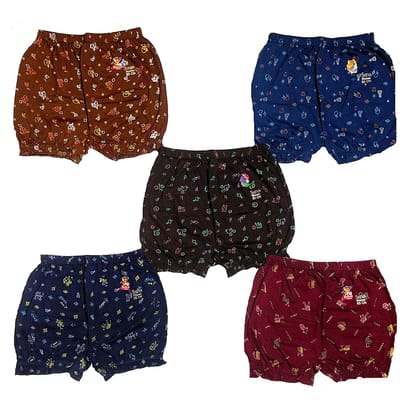 Combo of 5 - Women All Day Ultra Printed Bloomer Panties - Multi-colour.