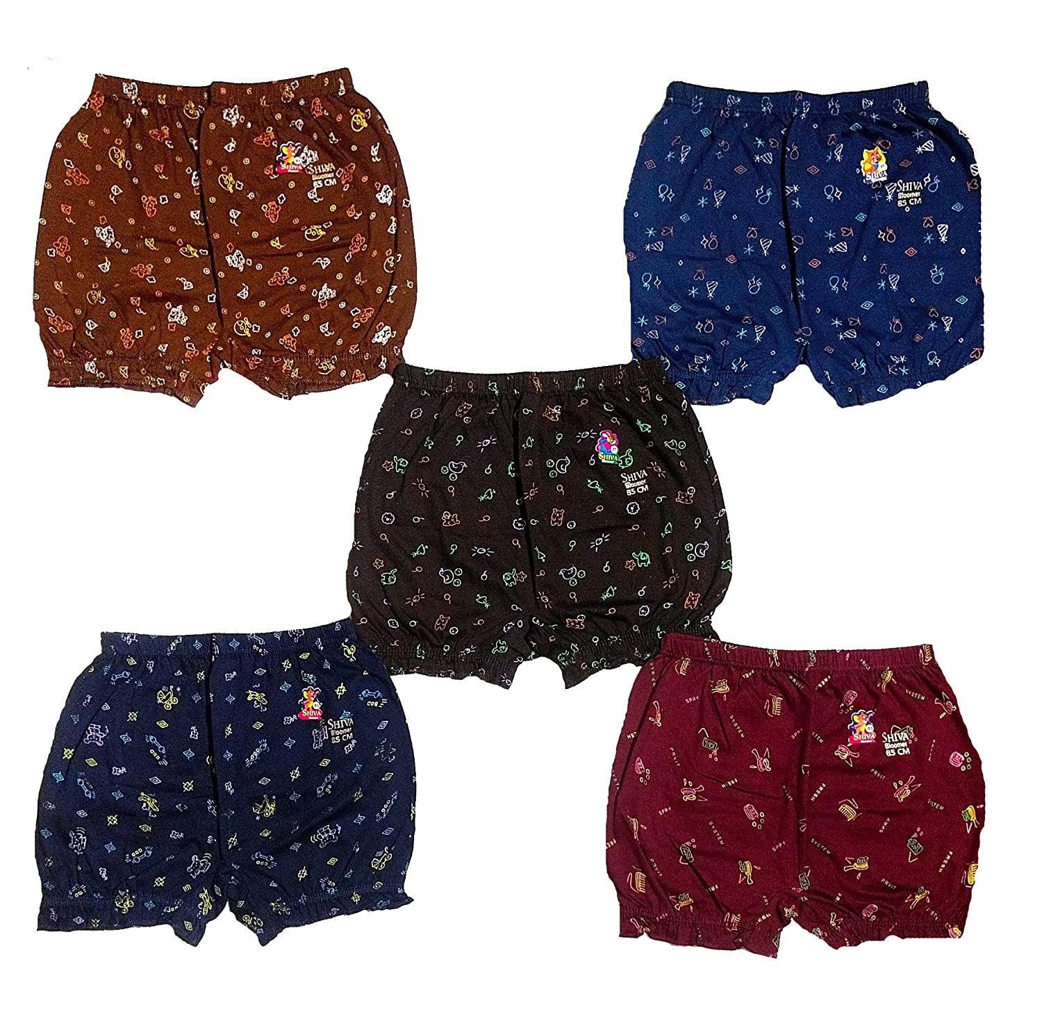 Combo of 5 - Women All Day Ultra Printed Bloomer Panties - Multi-colour.