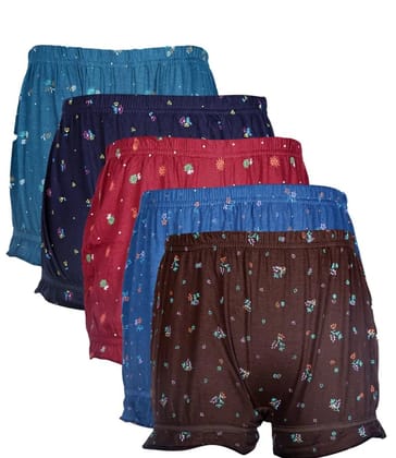 Combo of 5 - Women All Day Global Printed Bloomer Panties - Multi-colour.