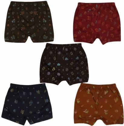 Combo of 5 - Women Daily Wear Classy Printed Bloomer Panties - Multi-colour.