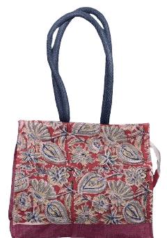 Gogu Kiranalu Kalamkari Jute Hand Bag