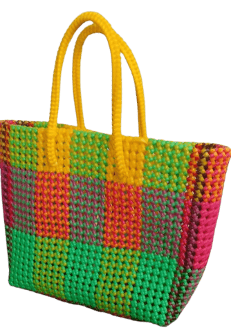 VENKATALAXMI WIRE BAGS Colorful Handwoven Tote Bag