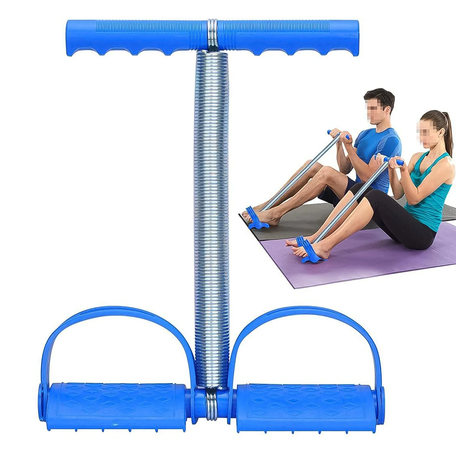 Tummy Trimmer Double Spring For Men & Women - Ab Exercise Equipement, Abdominal Workout For Home & Gym Use - Stomach, Abs, Belly Exercise