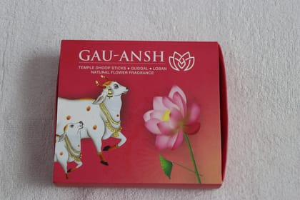  Gau-Ansh Temple Dhoop Sticks, Guggal Loban, Natural Flower Fragrance