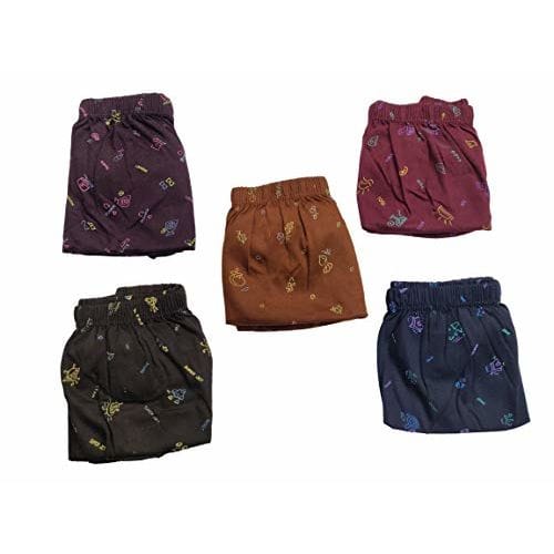 Combo of 5 - Women Daily Wear Premium Printed Bloomer Panties - Multi-colour.