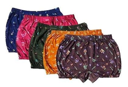 ombo of 5 - Women Daily Wear Soft Printed Bloomer Panties - Multi-colour.