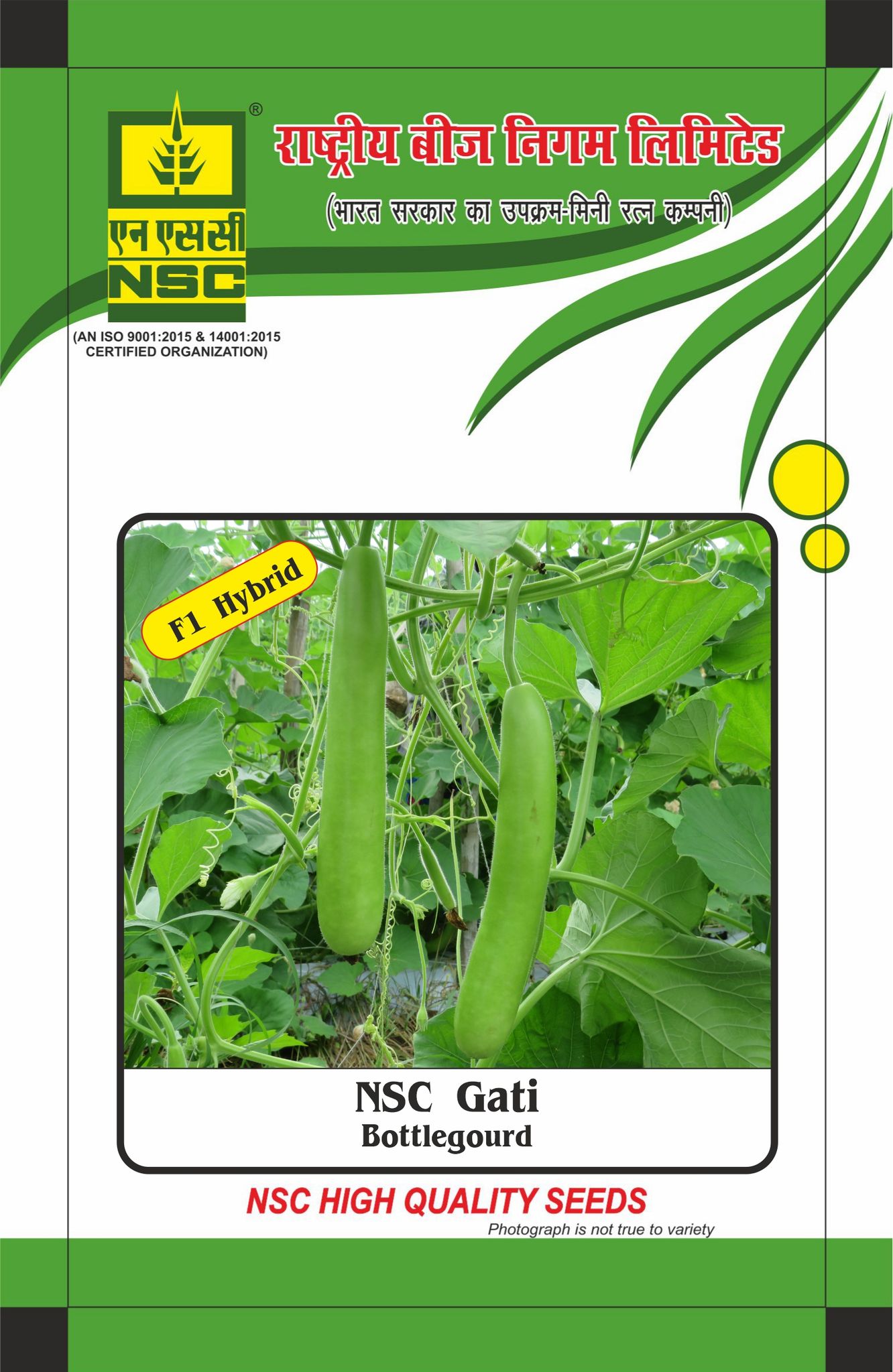 NSC Bottle Gourd Gati, 25 gm Hybrid seed pouch