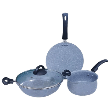 Shri and Sam Cookware Set for Stove and Cooktop (Grey)