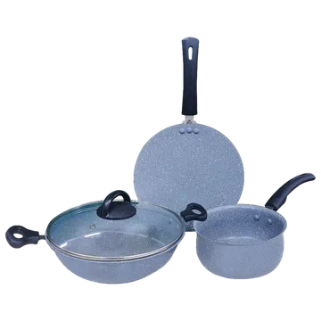 Shri and Sam Cookware Set for Stove and Cooktop (Grey)