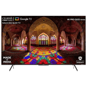 Croma 55 inch QLED 4K Ultra HD Google TV with Dolby Vision & Dolby Atmos (2024 model)