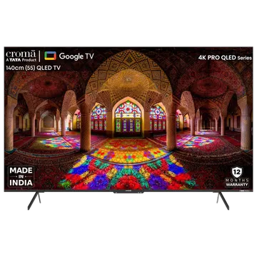 Croma 55 inch QLED 4K Ultra HD Google TV with Dolby Vision & Dolby Atmos (2024 model)